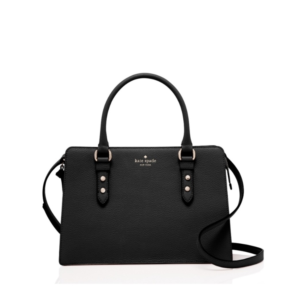 Kate Spade mulberry street Lise satchel Blk/brown - Picture 1 of 13